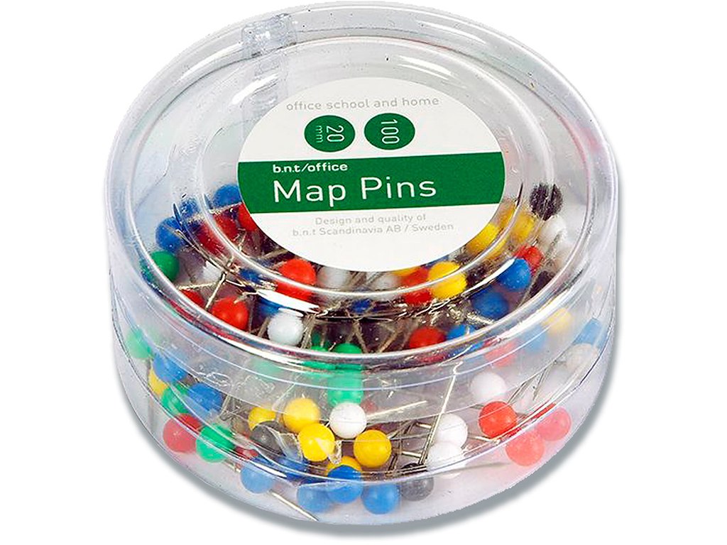 Kortnåle, Assorteret, 4x20 mm, 100 stk, BNT Office 