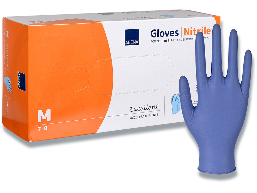 Engangshandsker, Nitril, Medium, 200 handsker, Abena, Excellent
