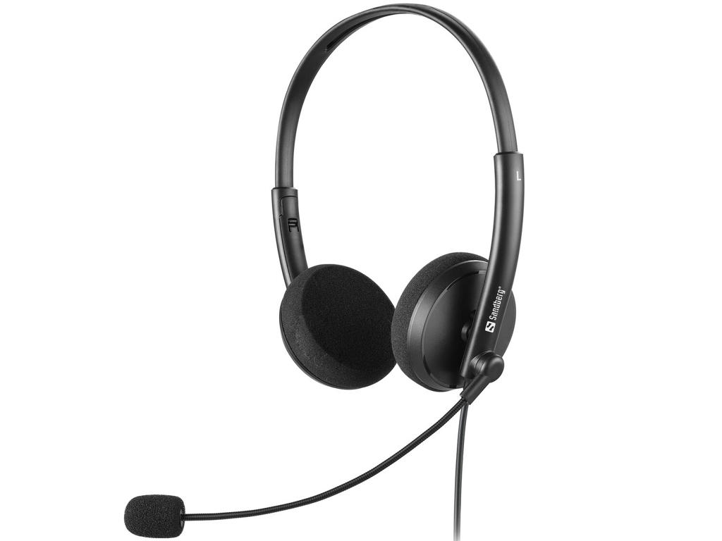 Sandberg 325-41 hovedtelefoner/headset Ledningsført Kontor/Callcenter Sort