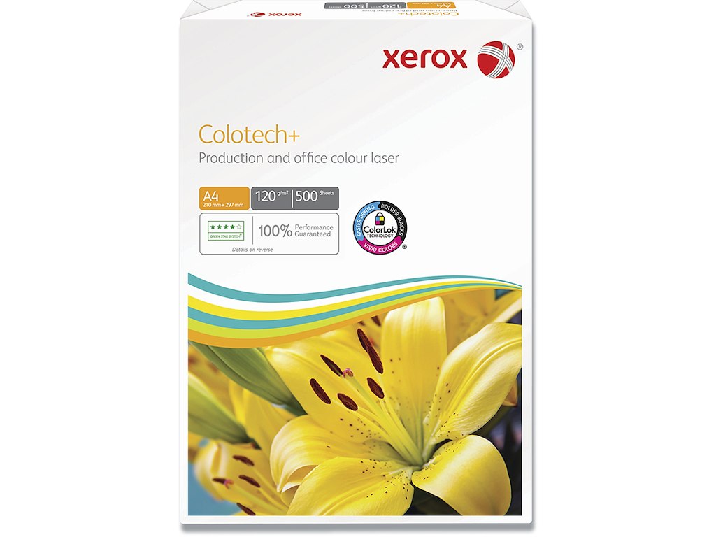 Kopipapir - hvidt, A4, 120 g/m², 500 ark/pakken, Xerox Colotech+ 