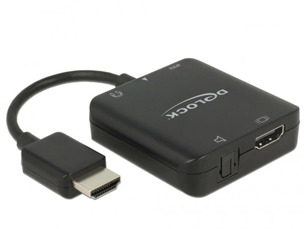DeLOCK 63276 videokabel adapter HDMI Type A (Standard) Sort