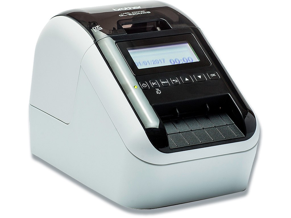 Labelprinter, Skrivebord, Max 62 mm etiketbredde, Brother QL-820NWBC