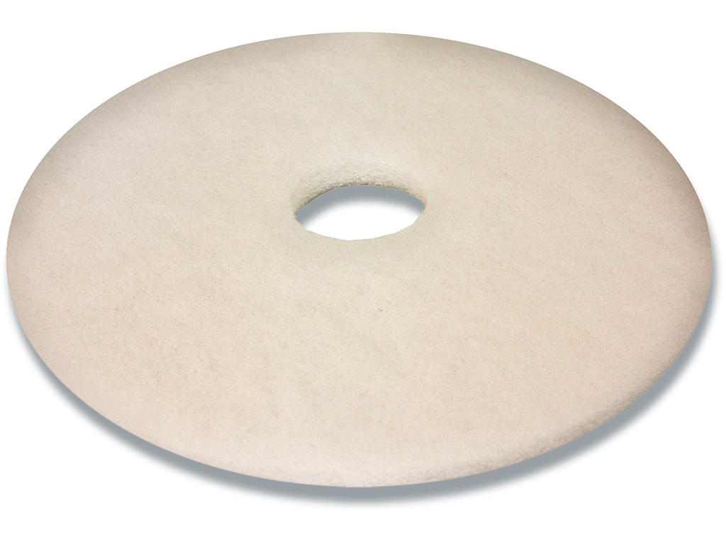 Gulvrondel, Hvid, 14'' Ø356mm, Til polering, Abena 