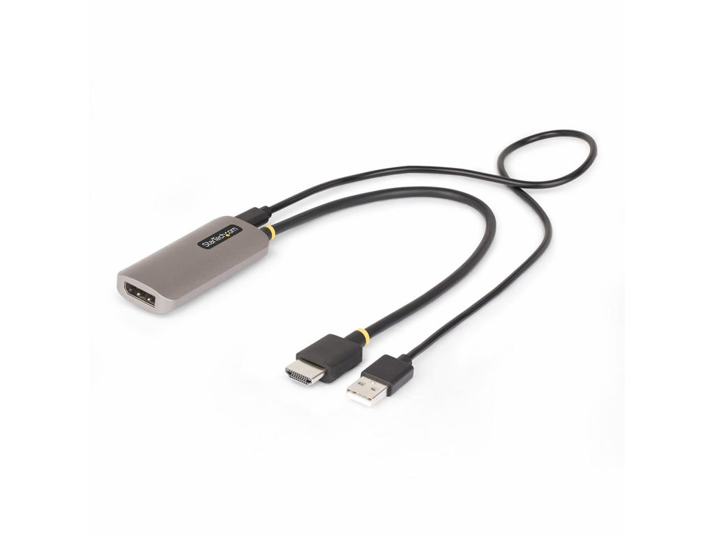 StarTech.com 148B-HDMI-DP-8K videokabel adapter 0,3 m HDMI Type A (Standard) DisplayPort Sort, Sølv