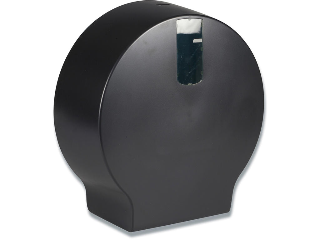 Toiletpapirdispenser, Til midi jumboruller, Udvendig oprulning, Sort, Abena Classic Recycled Midi