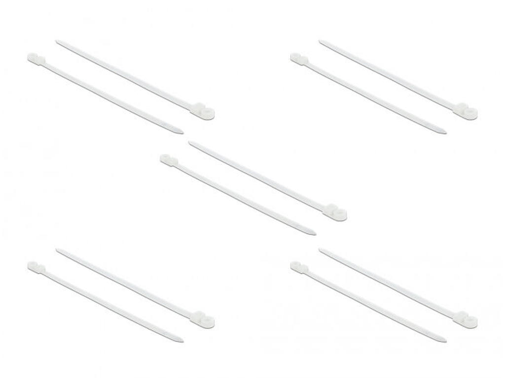 DeLOCK 18948 kabelsamler Parallel kabelindføring Polyamid Hvid 10 stk