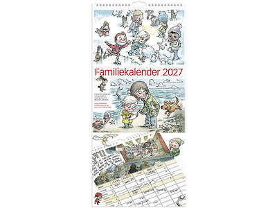 Familiekalender, 2027, Otto Dickmeiss & Lilja Scherfig, 6 personer, 1 måned pr. opslag, Mayland