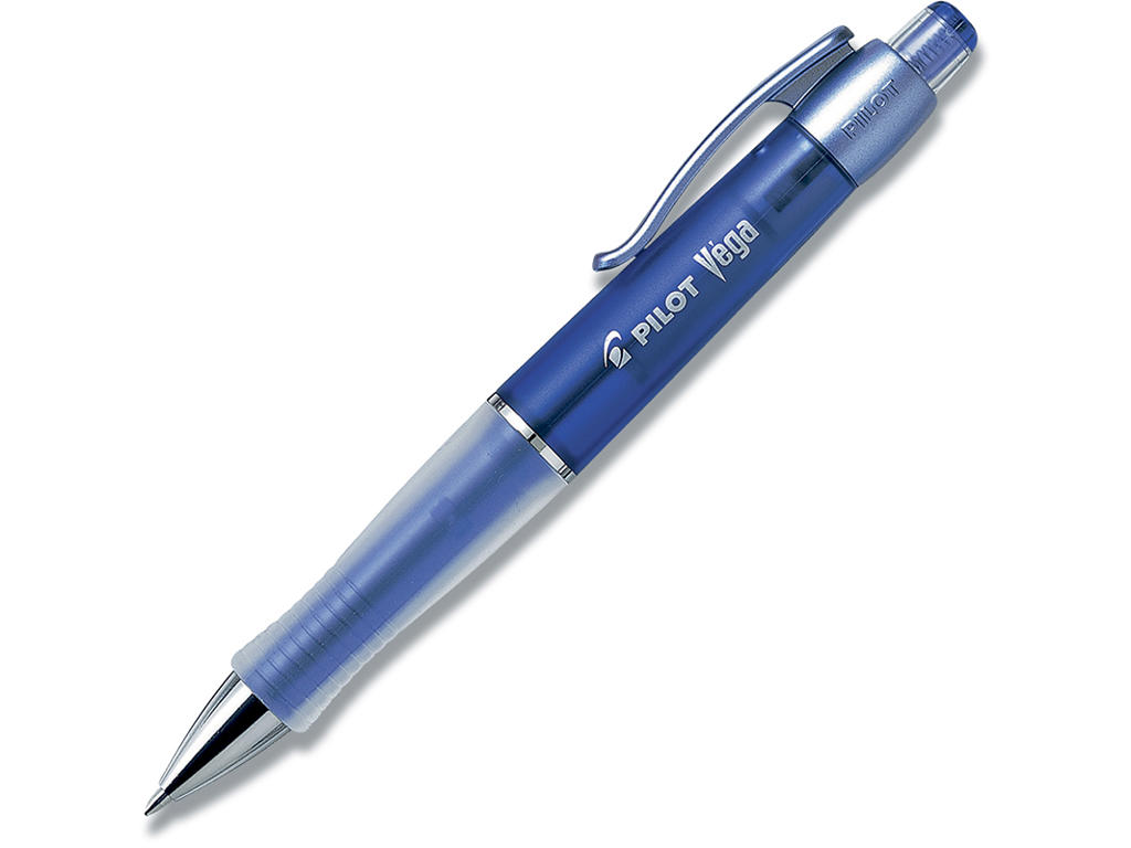 Kuglepen, 1.0 mm, 0.32 mm, Blå pen, Blå skrift, Pilot Vega BP-415VM-BT-L