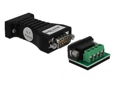 DeLOCK 62919 kabel kønsskifter RS-232 RS-485 Sort