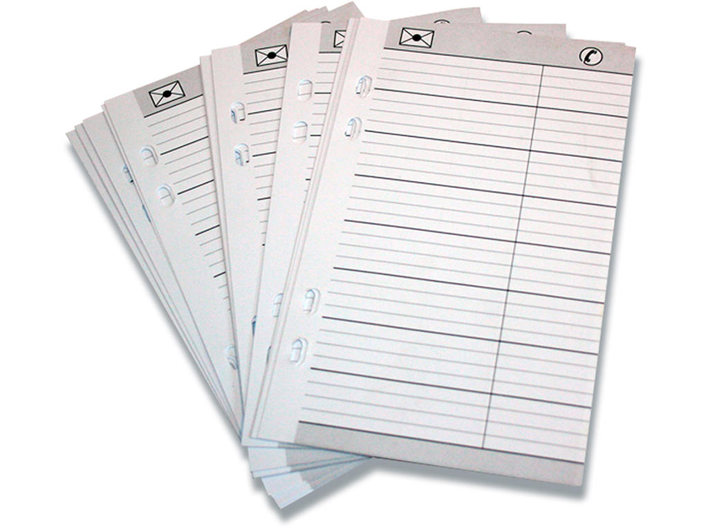 Reserveblade til Tlf/visitkort register