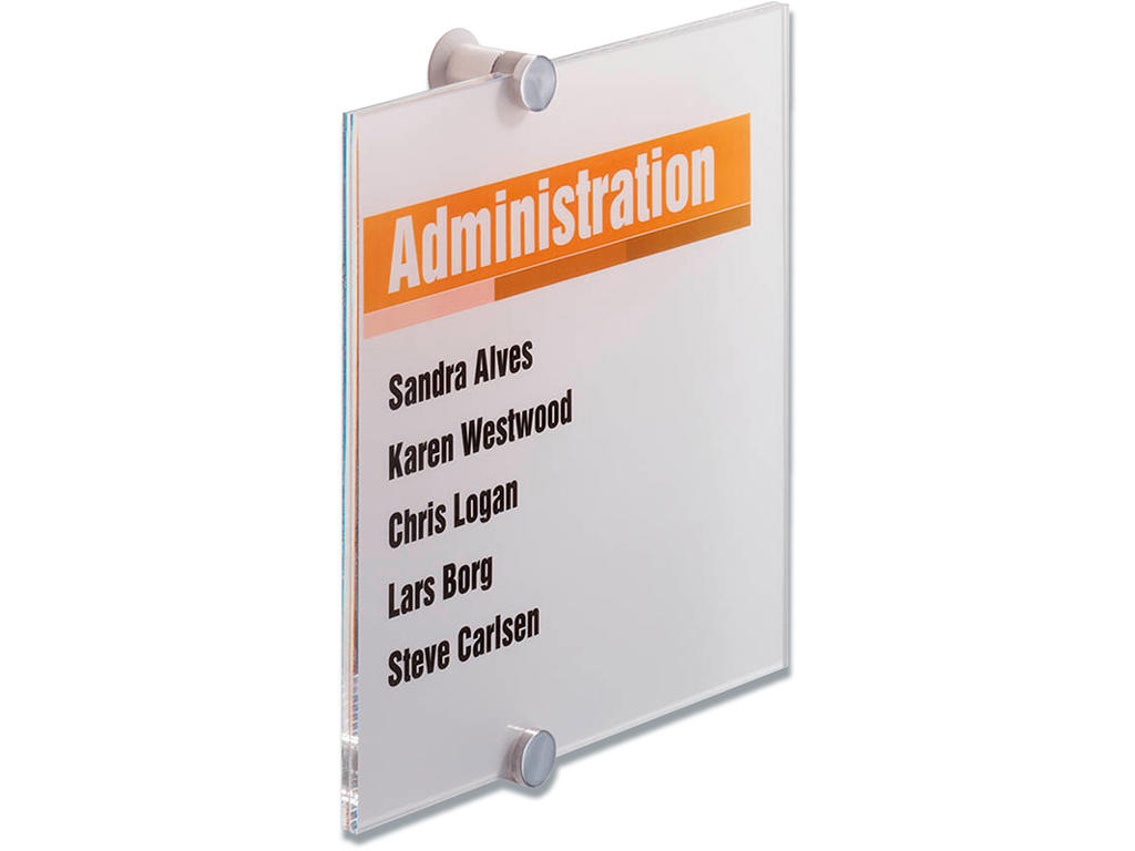 Skilt CRYSTAL Sign Durable klar acryl 210x210mm