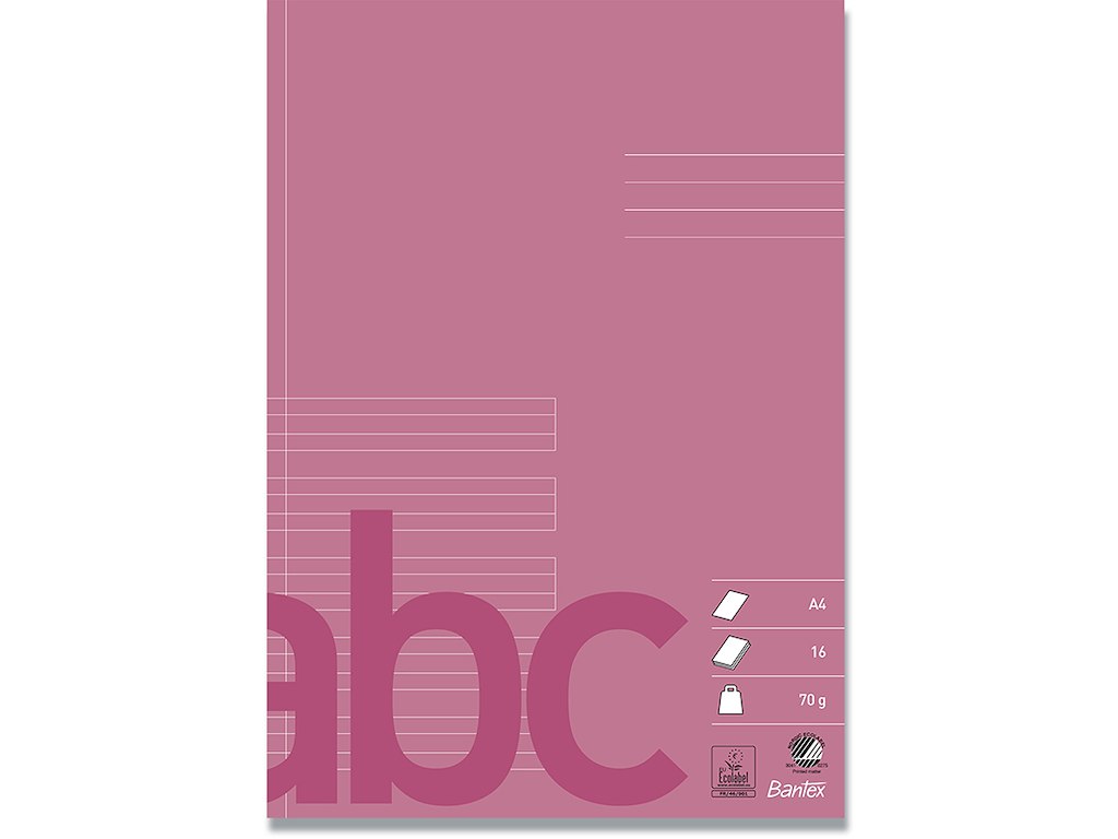 Skolehæfte, A4, 6+7+6+10 / Blank, 32 sider, Bantex