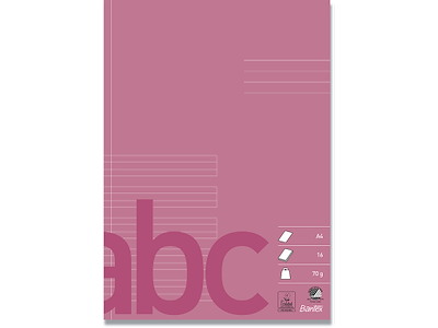 Skolehæfte, A4, 6+7+6+10 / Blank, 32 sider, Bantex