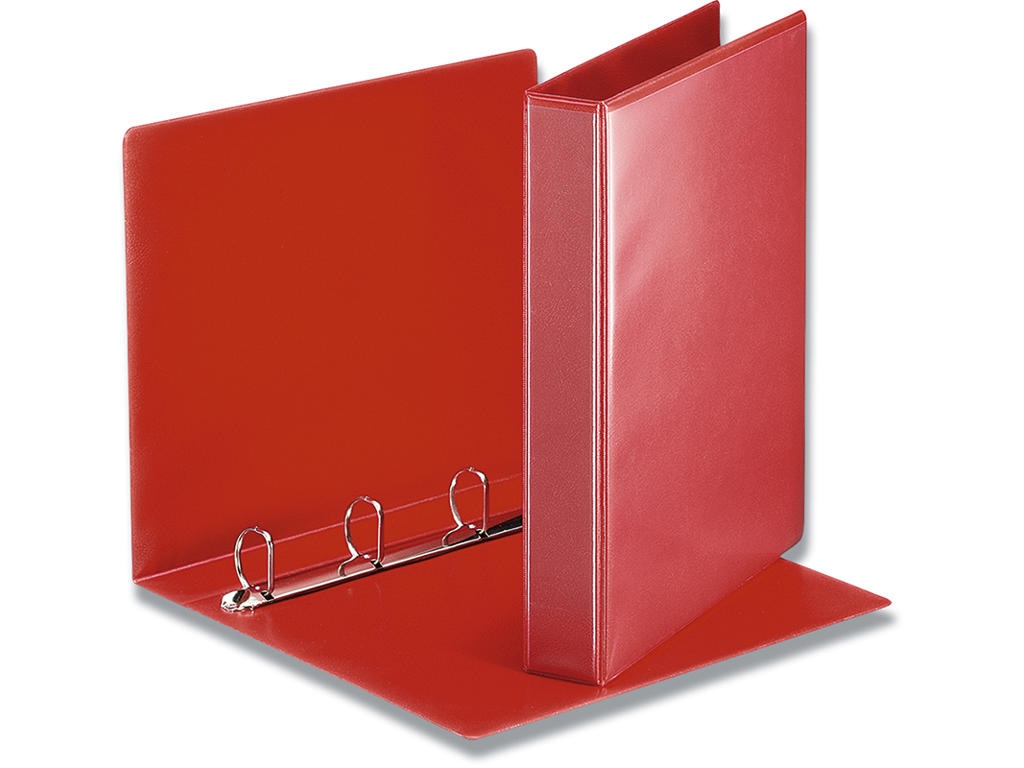 Ringbind, A4, 4 D-ringe, Ø30 mm, 5.1 cm, Rød, Esselte Panorama