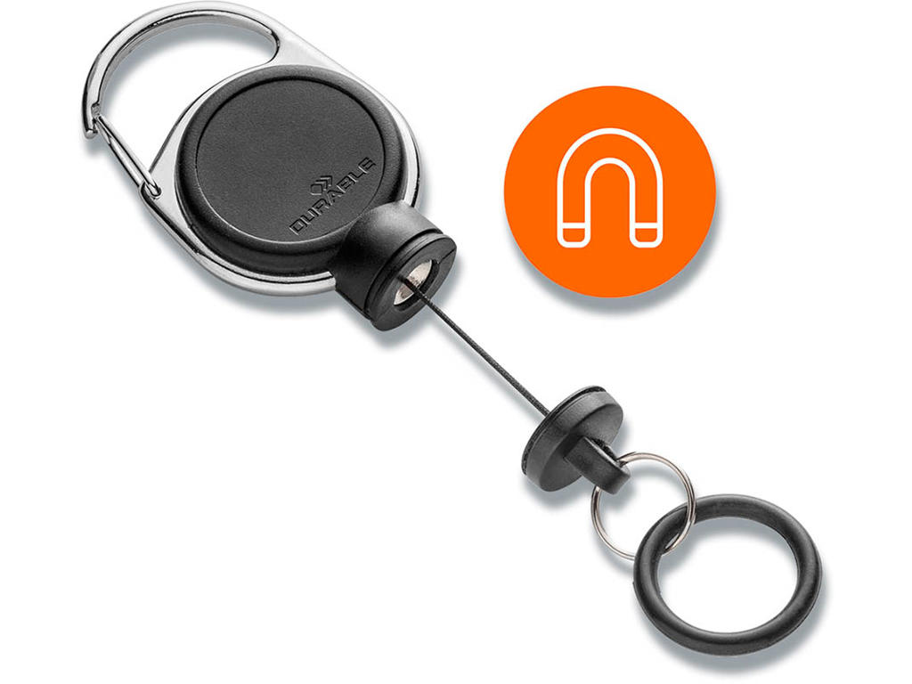 Yoyosnor, Til kort: Gummi O-ring, Til bærer: Karabinhage, 1 stk, Durable EXTRA STRONG 