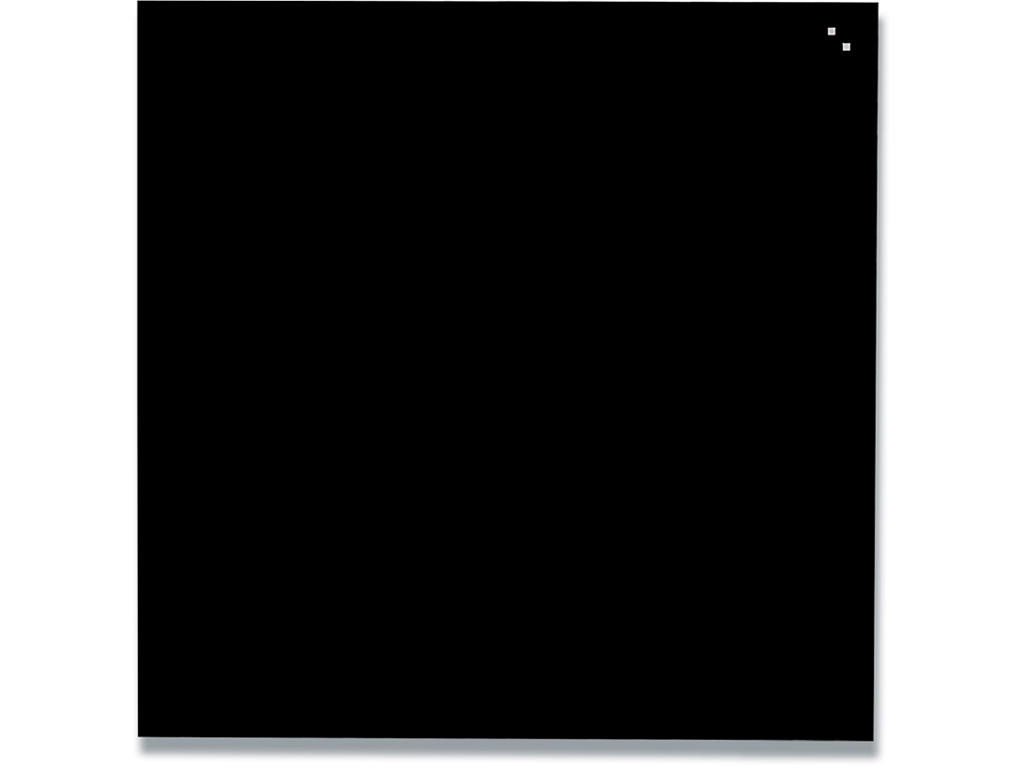 Glastavle, Magnetisk, 100x100 cm, Sort, Naga 