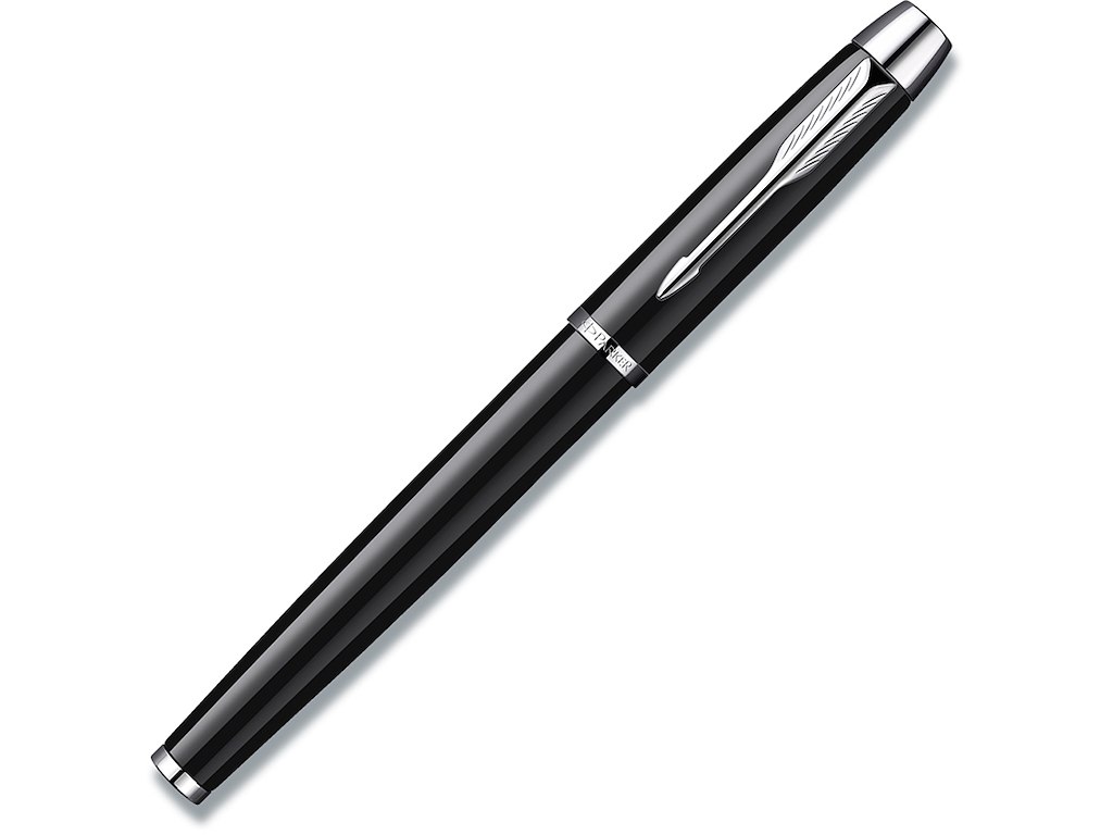 Rollerball pen, Sort, 1 stk, Med hætte, Parker Rollerball IM CT Medium