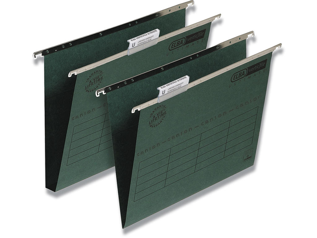 Hængemapper ELBA Vertic folio grøn 30mm bund