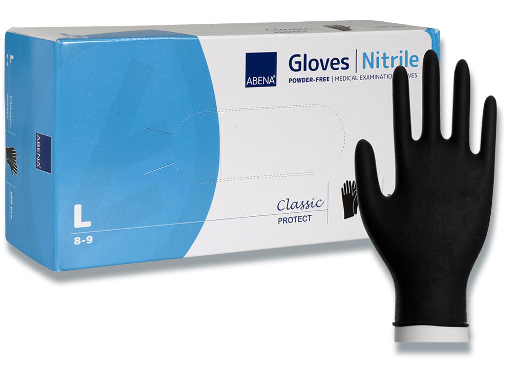 Engangshandsker, Nitril, Large, 200 handsker, Abena Classic Protect 
