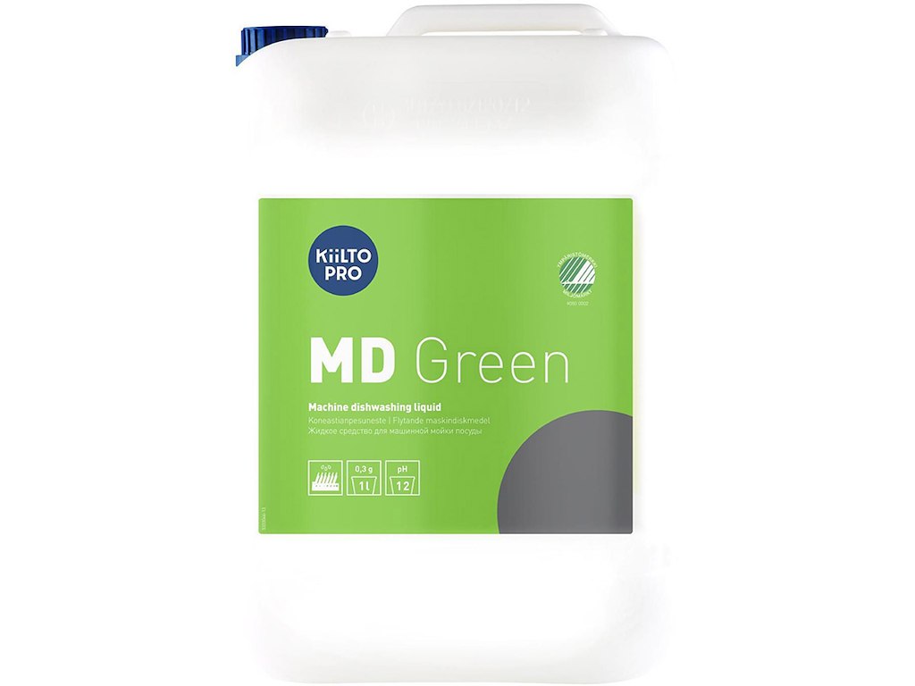 Maskinopvask, Flydende, Uden klor, 10 liter, Kiilto Pro MD Green