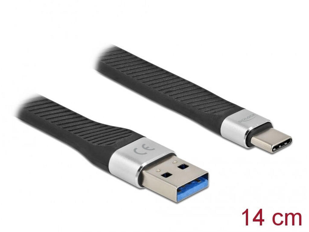 DeLOCK 86938 USB-kabel USB 3.2 Gen 1 (3.1 Gen 1) 0,14 m USB C USB A Sort