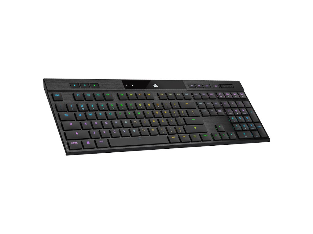 Corsair K100 AIR tastatur Spil USB + RF Wireless + Bluetooth QWERTY Engelsk Sort