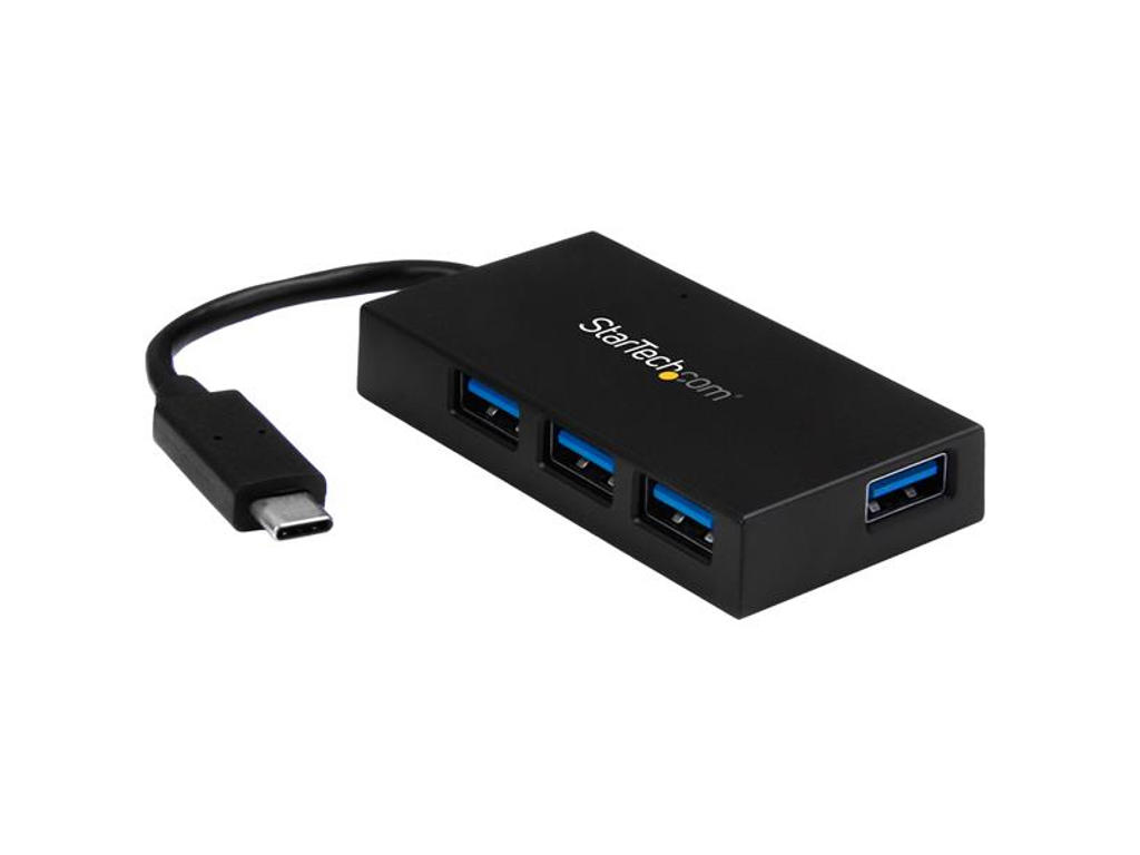 StarTech.com HB30C4AFS interface hub USB 3.2 Gen 1 (3.1 Gen 1) Type-C 5000 Mbit/s Sort