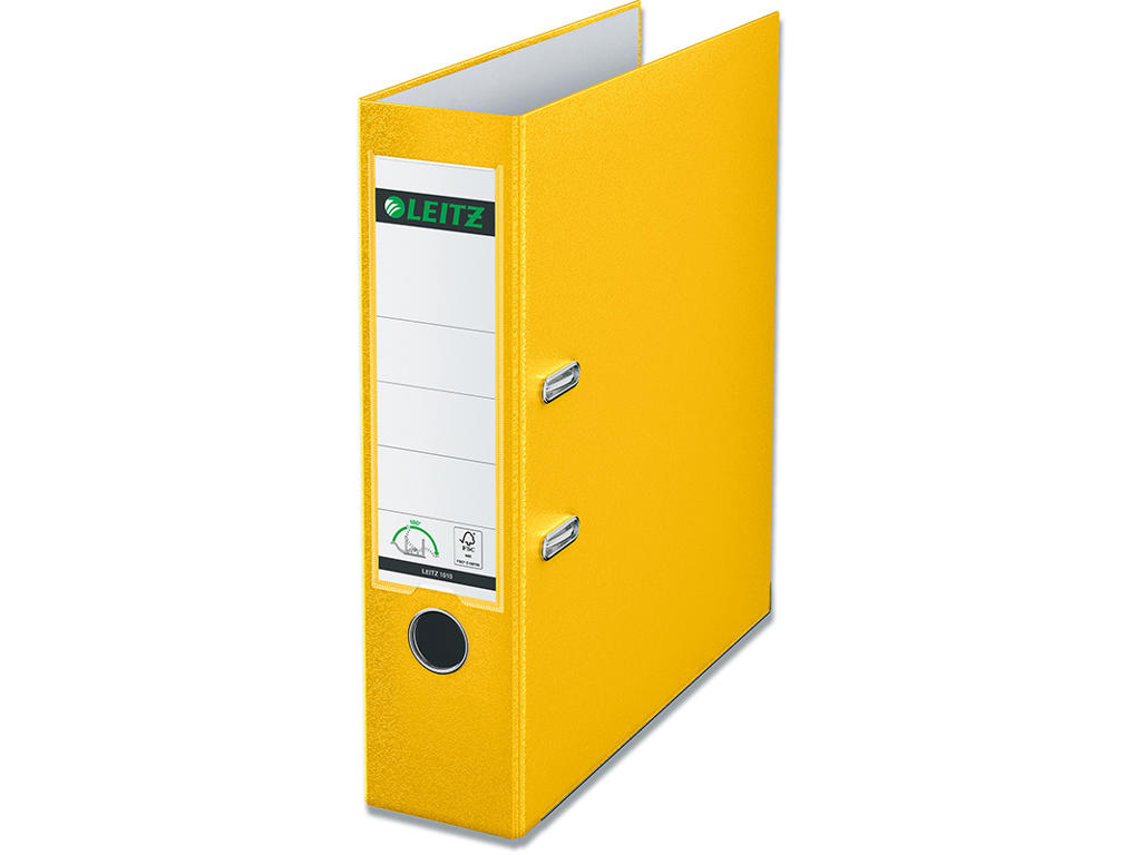 Brevordner, A4, 8 cm, Gul, Leitz 180º Bred