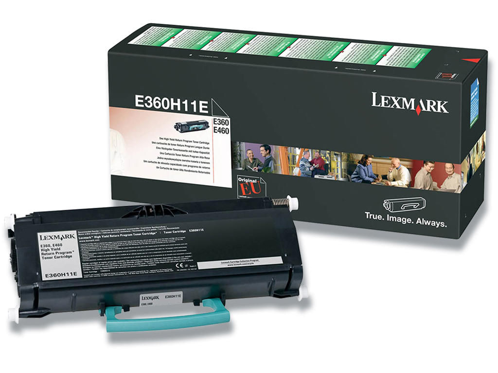 Toner, E360H11E, Black-sort, 9.000 sider, Lexmark 