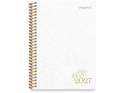 Kalender, 2027, A6 Uge Tværformat, 1 uge pr. opslag, Hvid Senator, Mayland