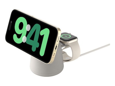 Belkin BoostCharge Pro Hovedtelefoner, Smartphone, SmartWatch Beige Vekselstrøm Trådløs opladning Hurtig opladning Indendørs