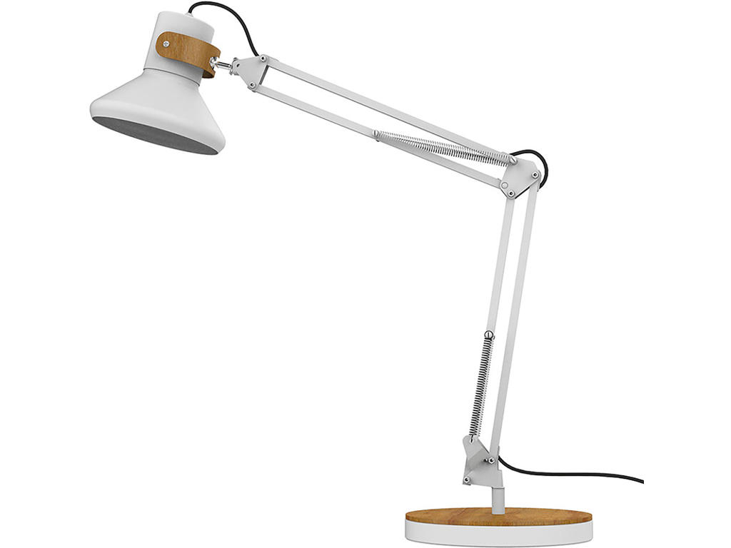 Bordlampe, Hvid-Bambus, Med fod, LED, 12.6W, Unilux Baya Bamboo