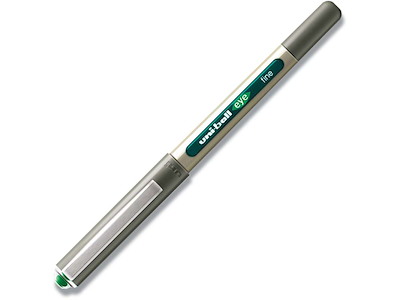 Rollerball pen, 0.7 mm, 0.3 mm, Grøn, uni-ball Eye Fine UB-157E-36