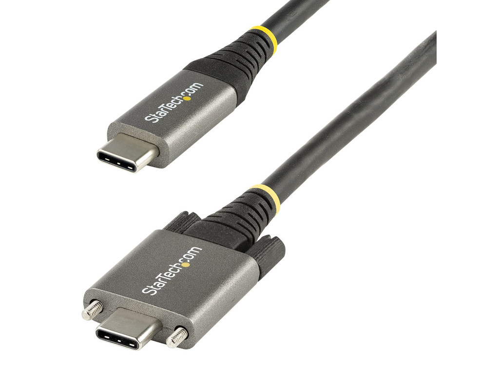 StarTech.com USB31CCSLKV50CM USB-kabel USB 3.2 Gen 2 (3.1 Gen 2) 0,5 m USB C Grå, Sort